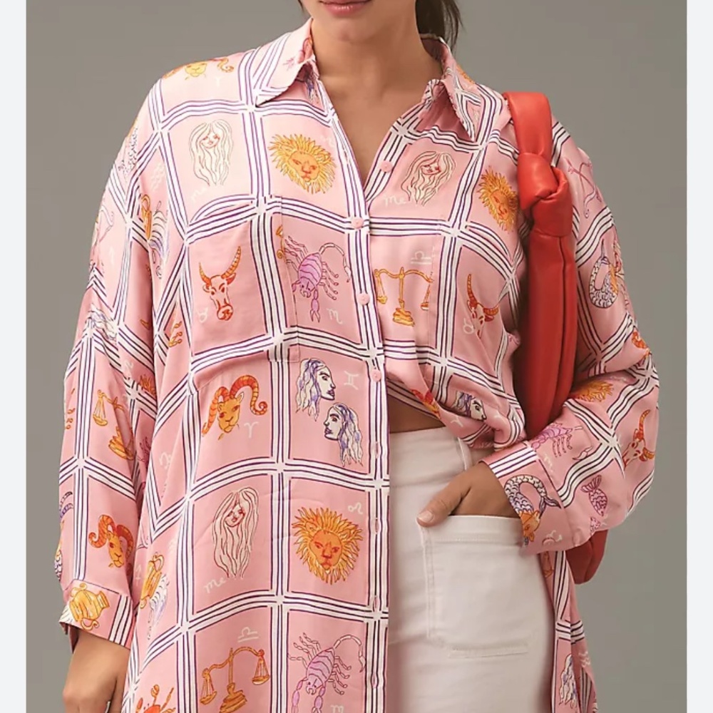 Corey Lynn Calter Long-Sleeve Printed Mini Shirt Dress | Anthropologie